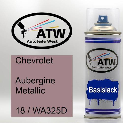 Chevrolet, Aubergine Metallic, 18 / WA325D: 400ml Sprühdose, von ATW Autoteile West.